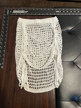 White Crochet Beach Cover-Up Knit, MermaidCore 🧜‍♀️